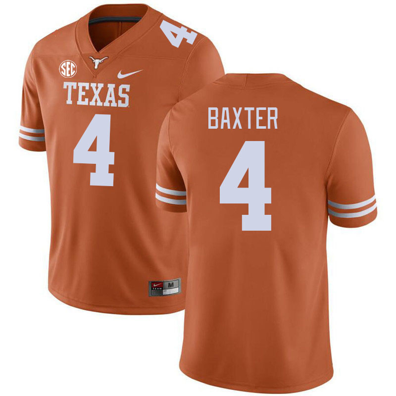 # 4 CJ Baxter Texas Longhorns Jerseys Football Stitched-Orange